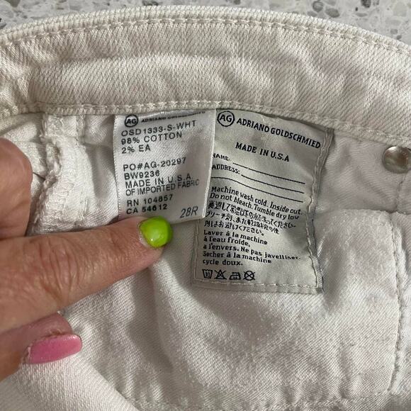 Adriano Goldschmied AG white jeans denim pants 28 like 8 Stilt Roll-up Cigarette - Picture 7 of 15